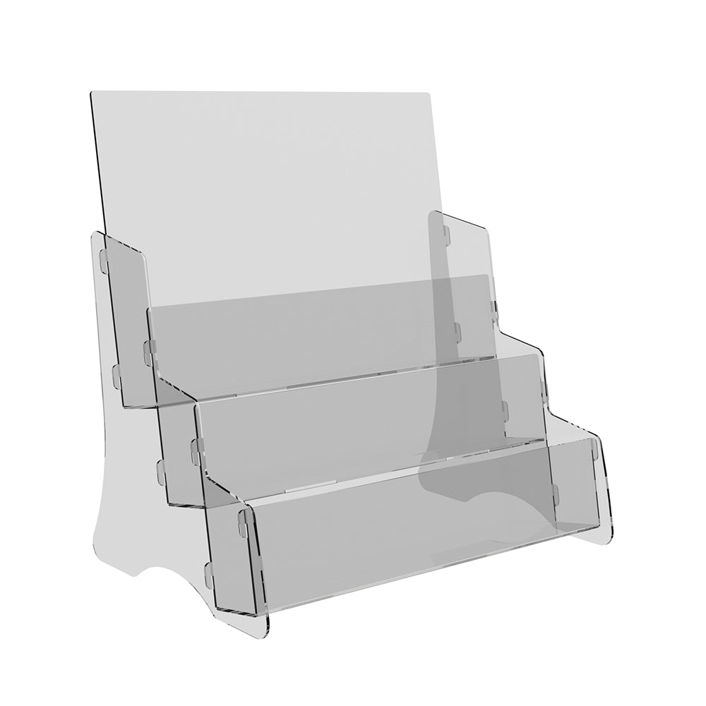 Set 2 pieces, Desktop Brochure Holder A5, Acrylic Stand For Brochures 231x150x218mm, Advertising Display Holder, Acrylic Display For Brochures, Stand For Brochures And Flyers, Acrylic Paper Holder