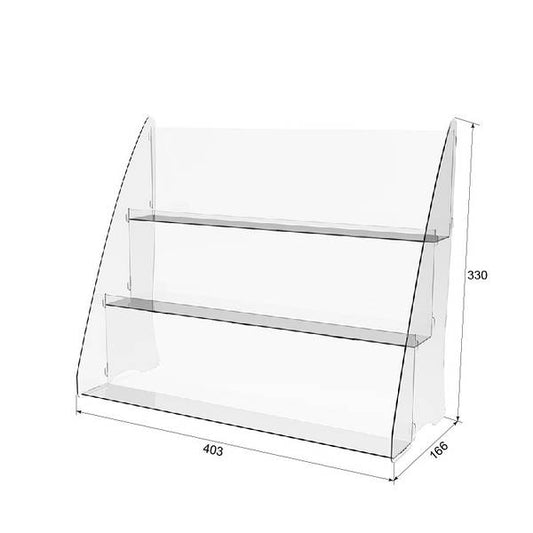 Expositor acrílico para productos 3 niveles 403x330x166mm, Organizador acrílico para productos, Stand acrílico, Vitrina acrílica