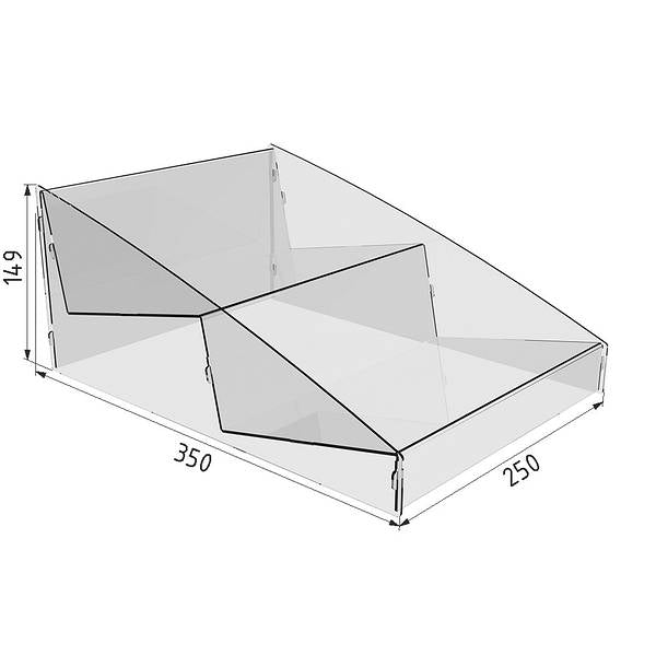Acrylic stand for chocolad bars 350x250x149mm, Acrylic display for chocolad bars, Acrylic stand, Acrylic display for products, Acrylic Organizer for products, Acrylic Showcase