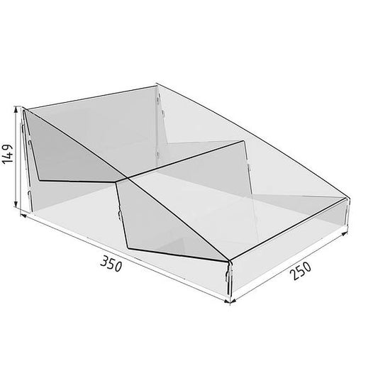 Акрилова підставка для шоколадних батончиків 350х250х149мм, Акрилова вітрина для шоколадних батончиків, Акрилова підставка