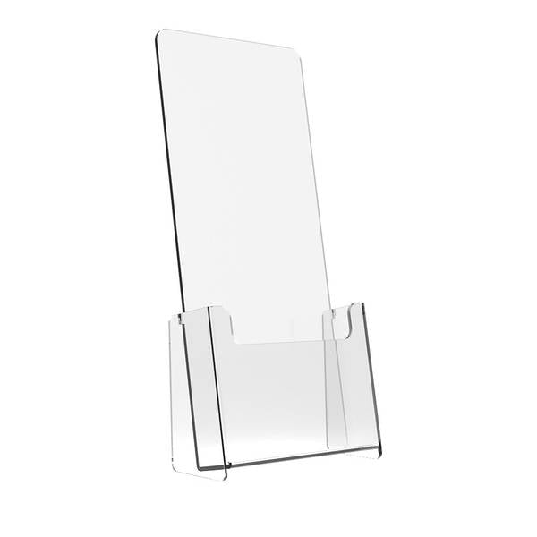 Acrylic Display Stand, Acrylic Brochure Holder, Clear Display Stand, Acrylic Products, Dimensions 130x30x300, Promotional Display Stand, Informational stand