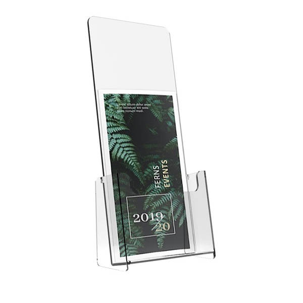 Acrylic Display Stand, Acrylic Brochure Holder, Clear Display Stand, Acrylic Products, Dimensions 130x30x300, Promotional Display Stand, Informational stand