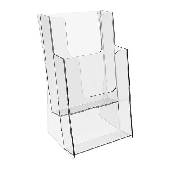 Booklet holder, Euro Flyer Stand 197x110x109, Acrylic Stand, Acrylic Display, Advertising Stand, Exhibition Equipment, Information Stand, Acrylic Brochure Holder