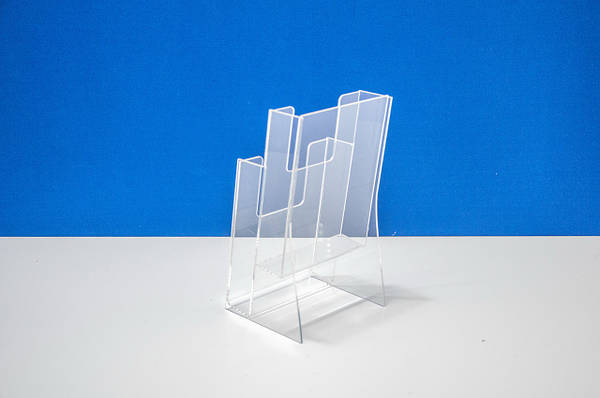 Booklet holder, Euro Flyer Stand 197x110x109, Acrylic Stand, Acrylic Display, Advertising Stand, Exhibition Equipment, Information Stand, Acrylic Brochure Holder