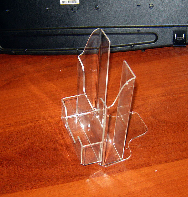 Set of 2 pcs, Desktop Brochure Holder A6 with business card holder, Acrylic Stand For Brochures 108x88x210mm, Advertising Display Holder, Acrylic Display For Brochures, Stand For Brochures And Flyers, Acrylic Paper Holder