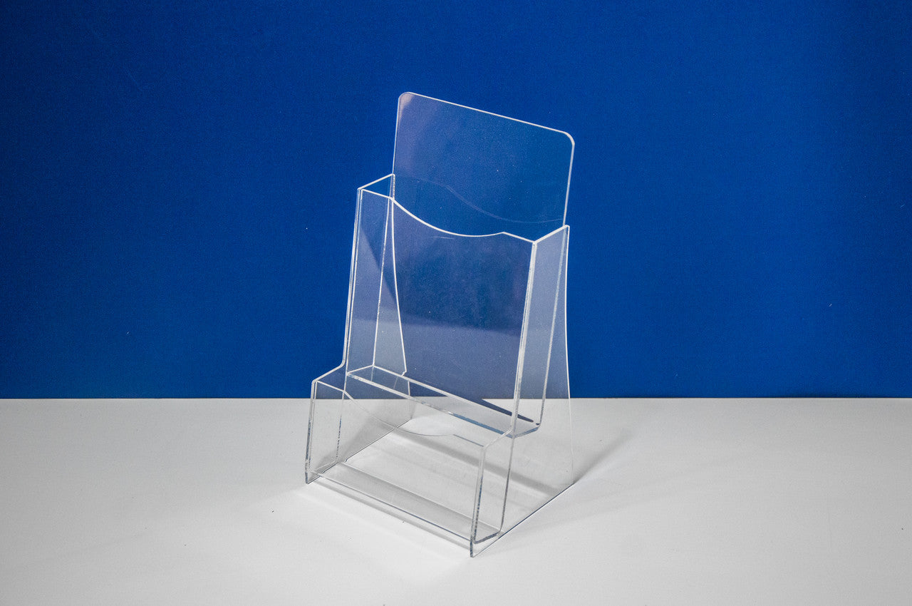 Set 2 pieces, Desktop Brochure Holder A5, Acrylic Stand For Brochures 154x120x212mm, Advertising Display Holder, Acrylic Display For Brochures, Stand For Brochures And Flyers, Acrylic Paper Holder