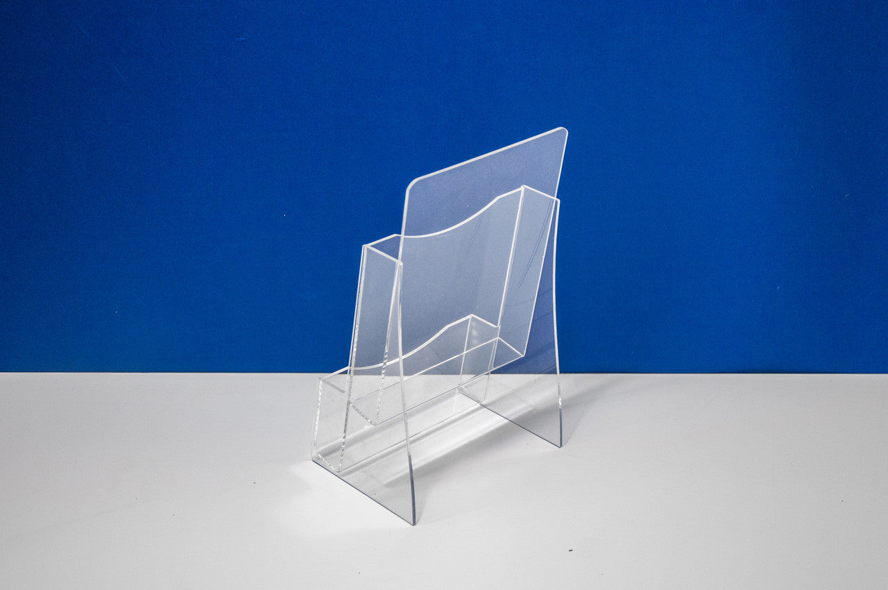 Set 2 pieces, Desktop Brochure Holder A5, Acrylic Stand For Brochures 154x120x212mm, Advertising Display Holder, Acrylic Display For Brochures, Stand For Brochures And Flyers, Acrylic Paper Holder