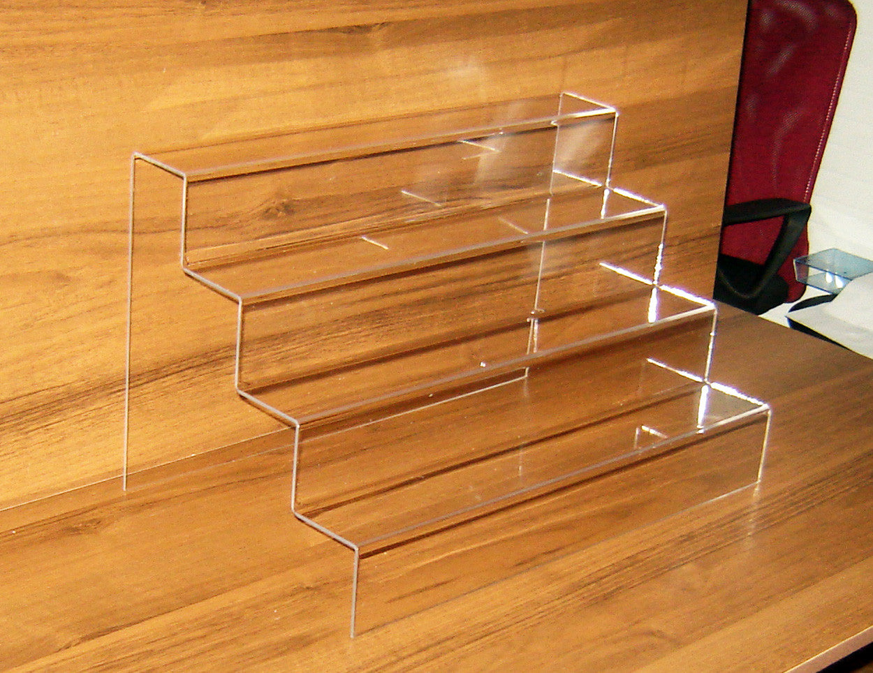 Acrylic Risers Display Stands, 4 Tier Perfume Organizer 500x300x300mm, Display Shelf & Versatile Cupcake Stand Holder, Display Risers for Figures, Dessert Shelves for Party for Decoration, Material 3mm PET