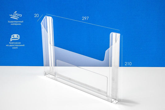 Portapapeles, Portadocumentos, Expositor de documentos, Portafolletos A4 horizontal 1,5 PET