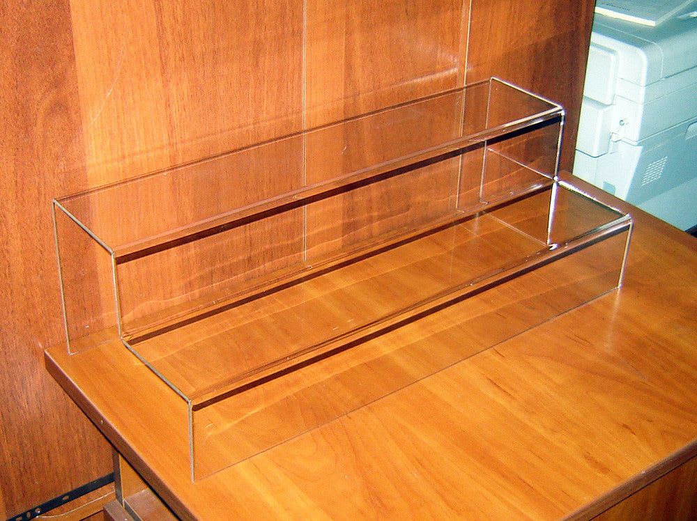 Acrylic Risers Display Stands, 2 Tier Perfume Organizer 500x200x160mm, Display Shelf & Versatile Cupcake Stand Holder, Display Risers for Figures, Dessert Shelves for Party for Decoration