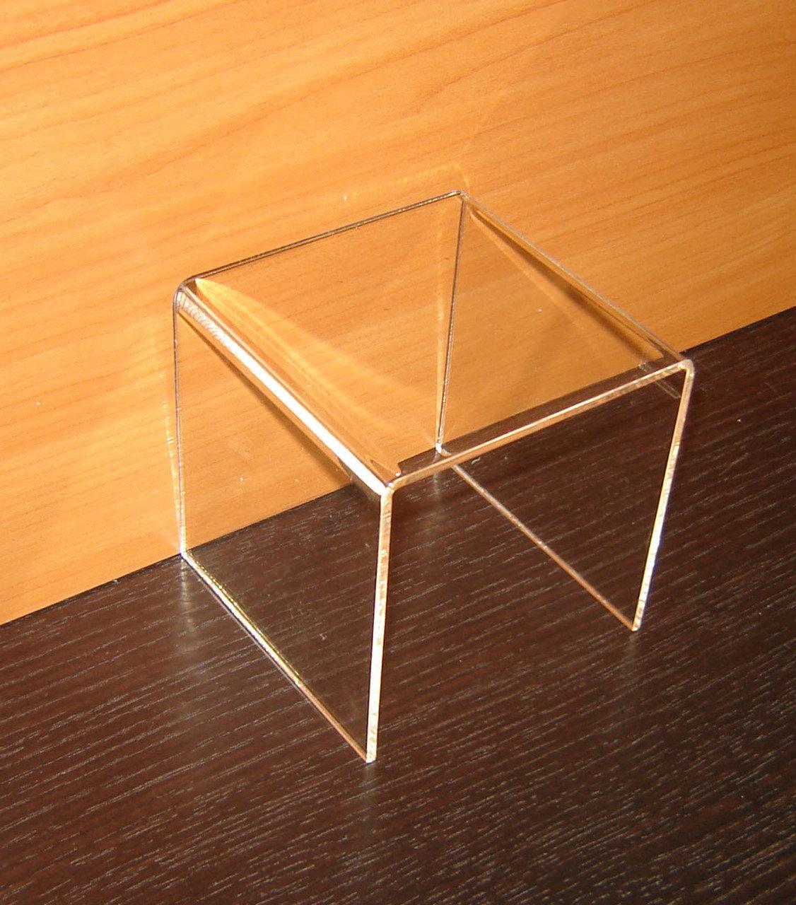 Acrylic stand for products, Acrylic display 100x100x100mm, Acrylic show stand, stand for product, 3mm material PET