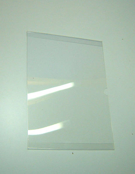 Set 5 pieces, Document holder A4 210x297mm vertical with mounting tape, wall mount paper desplay
