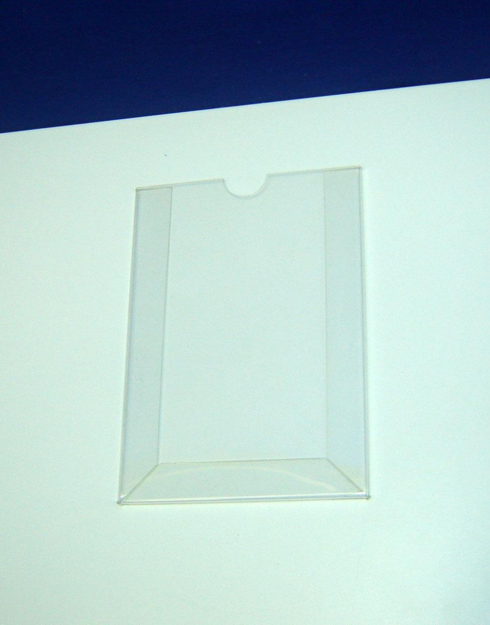 Set 5 pieces, Vertical Paper holder A6 format 148x105mm, PET 0.7mm, document display without mounting tape, Acrylic Paper holder, Acrylic display, Acrylic document holder