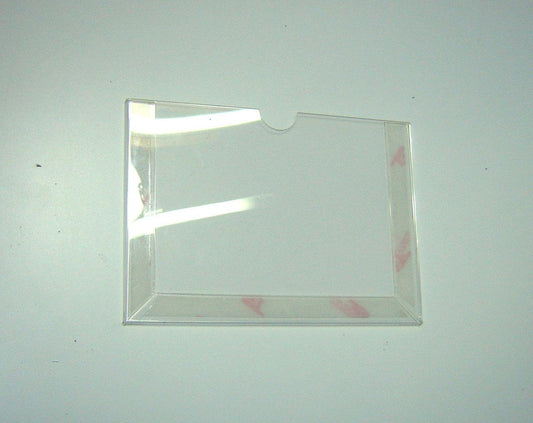 Portapapeles horizontal formato A6 105x148mm, PET 0,7mm, expositor de documentos, con cinta de montaje