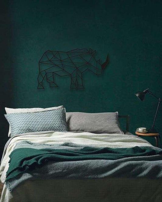 Rhino – Decoración de pared de madera poligonal