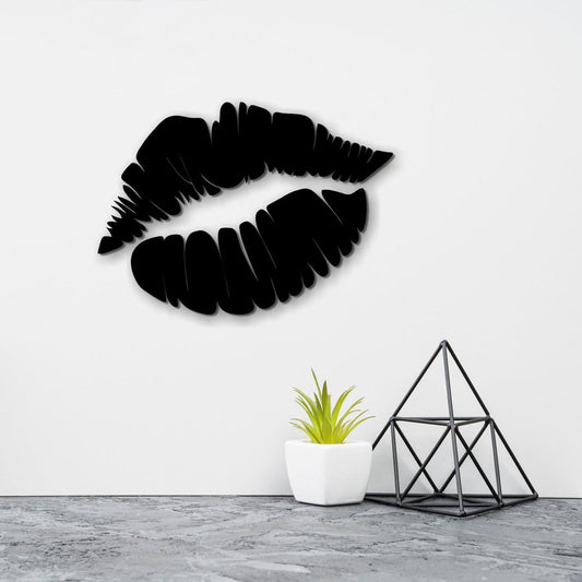 Panel de pared de diseño de madera “Labios”