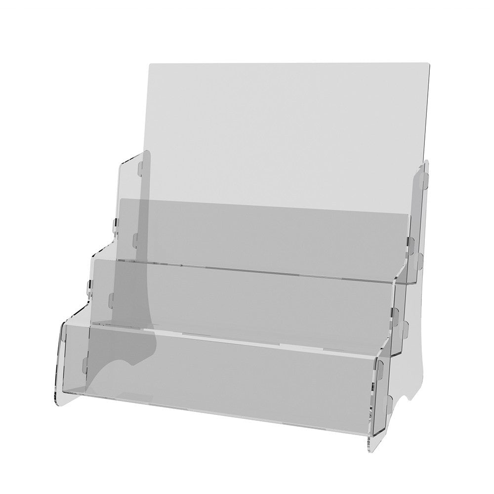 Set 2 pieces, Desktop Brochure Holder A5, Acrylic Stand For Brochures 231x150x218mm, Advertising Display Holder, Acrylic Display For Brochures, Stand For Brochures And Flyers, Acrylic Paper Holder