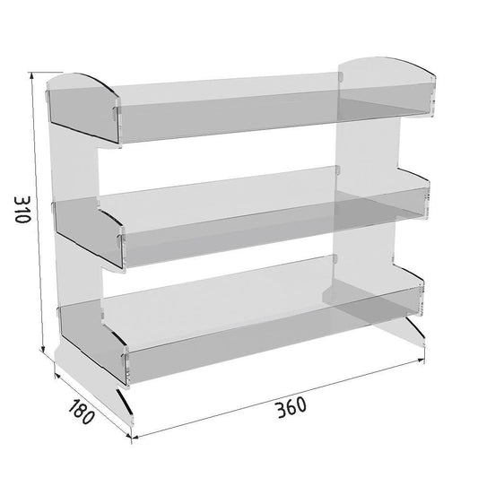 3-tier nail polish shelf 360x310x180