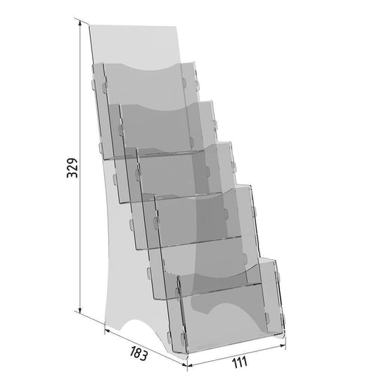 Книжкова шафа А6 5-ярусна