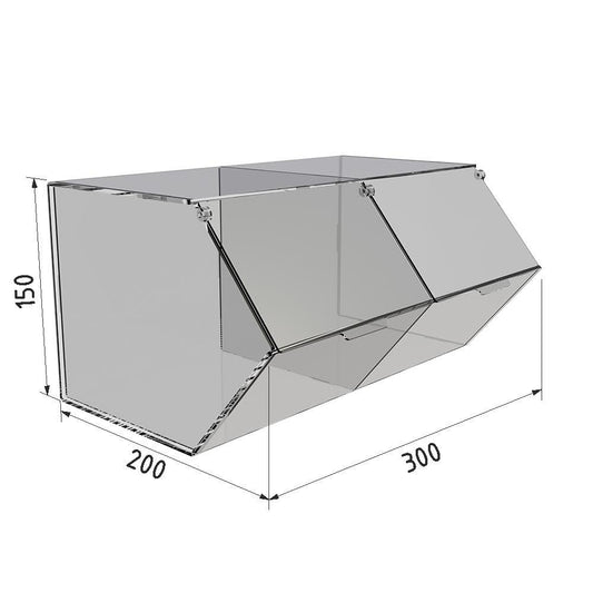 Dispenser for marmalade, snacks, nuts 2 cells