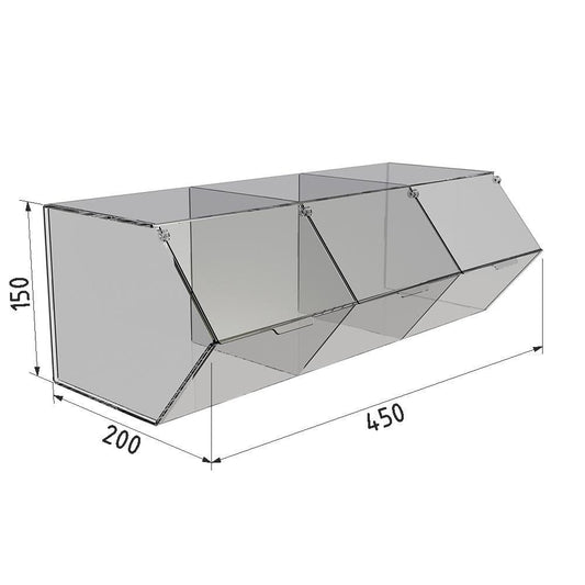 Dispenser for marmalade, snacks, nuts 3 cells