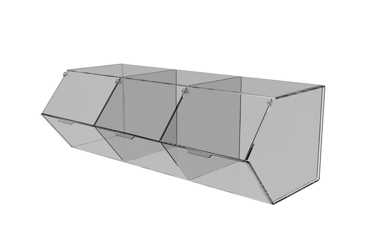 Dispenser for marmalade, snacks, nuts 3 cells