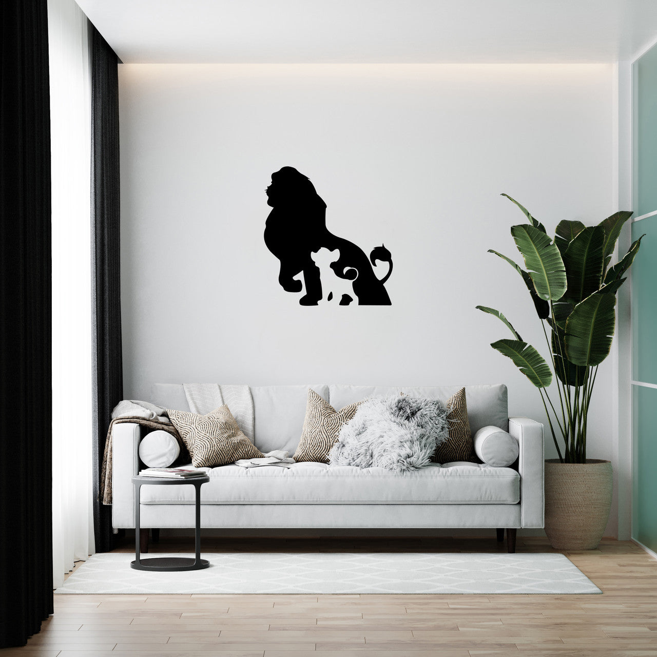 Stylish wall decor wooden panel “Lion Cub”