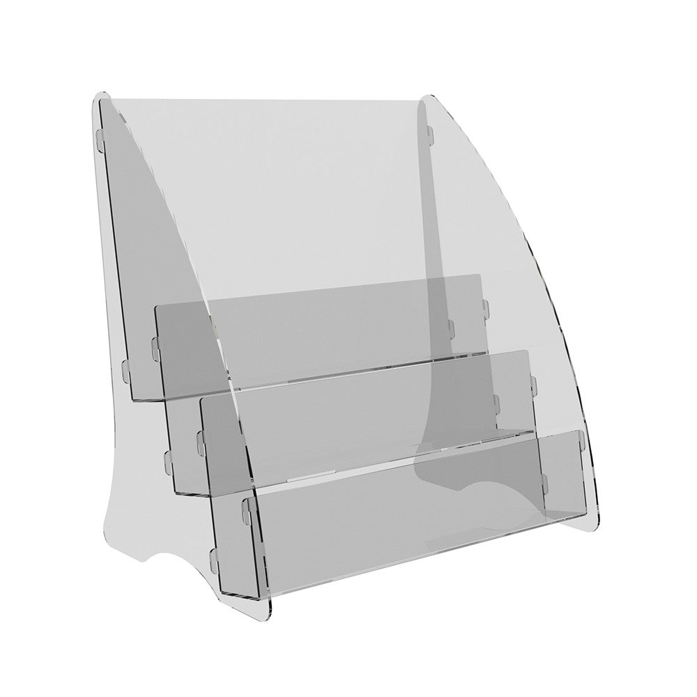 Set 2 pieces, Desktop Brochure Holder A5, Acrylic Stand For Brochures 234x150x218mm, Advertising Display Holder, Acrylic Display For Brochures, Stand For Brochures And Flyers, Acrylic Paper Holder
