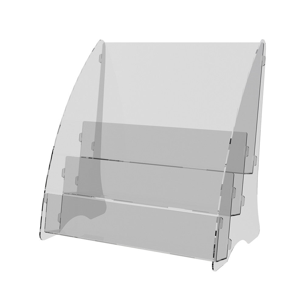 Set 2 pieces, Desktop Brochure Holder A5, Acrylic Stand For Brochures 234x150x218mm, Advertising Display Holder, Acrylic Display For Brochures, Stand For Brochures And Flyers, Acrylic Paper Holder
