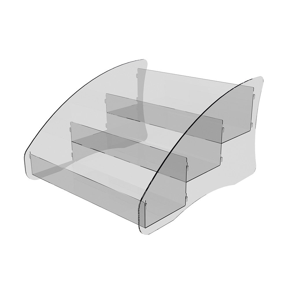 Acrylic Risers Display Stands, 3 Tier Perfume Organizer Display Shelf & Versatile Cupcake Stand Holder, Display Risers for Figures, Dessert Shelves for Party for Decoration 356x405x235mm