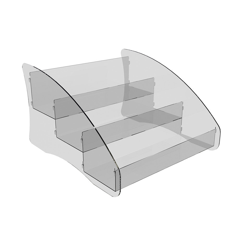Acrylic Risers Display Stands, 3 Tier Perfume Organizer Display Shelf & Versatile Cupcake Stand Holder, Display Risers for Figures, Dessert Shelves for Party for Decoration 356x405x235mm