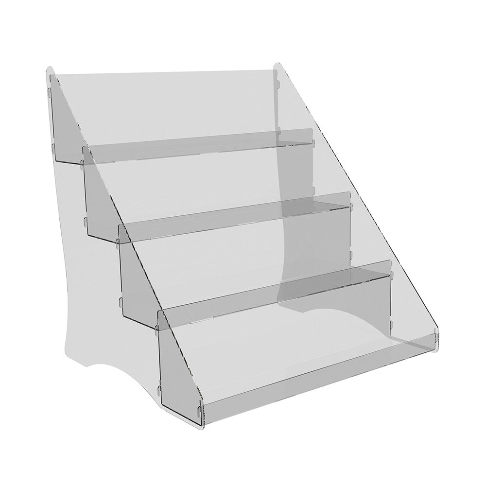 Acrylic Risers Display Stands, 4 Tier Perfume Organizer. Display Shelf & Versatile nail polish Stand Holder, Display Risers for Figures, 350x300x355mm