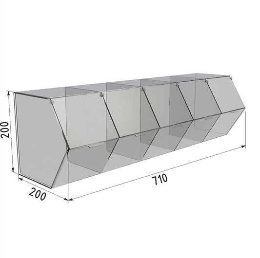 Dispenser for marmalade, snacks, nuts 5 cells