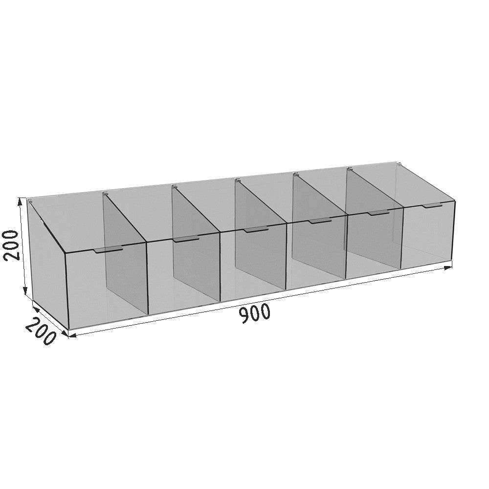 Dispenser for marmalade, snacks, nuts 6 cells