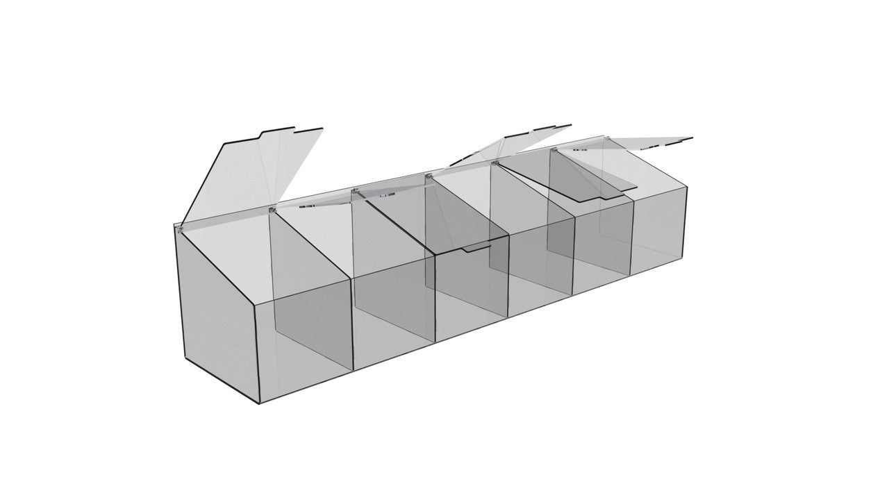 Dispenser for marmalade, snacks, nuts 6 cells