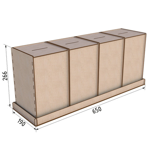 Cajas para donaciones 156х166х261