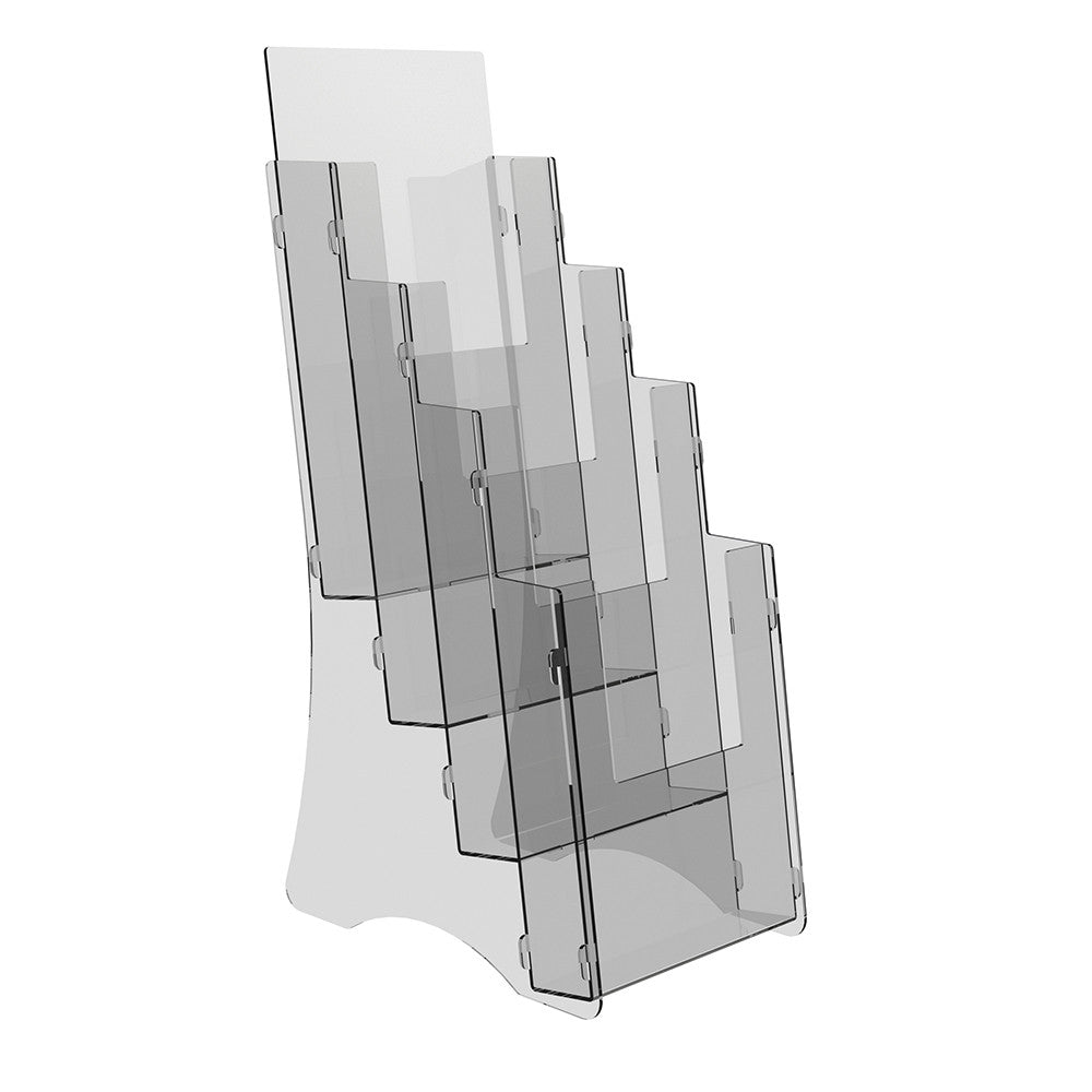 Booklet holder, Euro Flyer Stand 111x149x322 mm, Acrylic Stand, Acrylic Display, Advertising Stand, Exhibition Equipment, Information Stand, Acrylic Brochure Holder