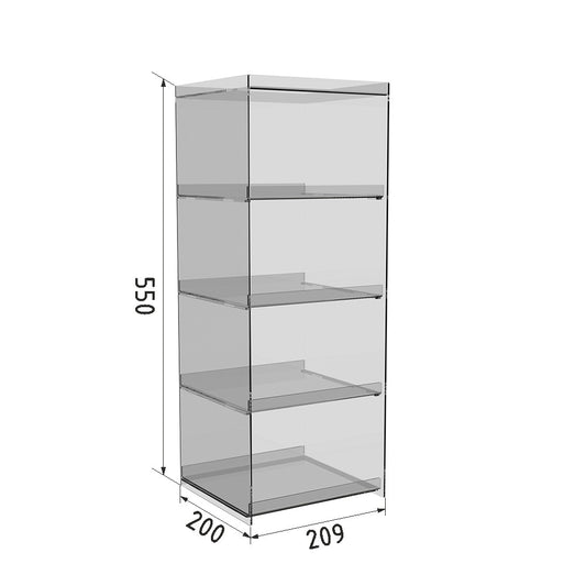 Acrylic Display, Acrylic Stand 5 shelves 550x209x200mm, Acrylic Organizer, Acrylic display Case, Acrylic Stand For Products