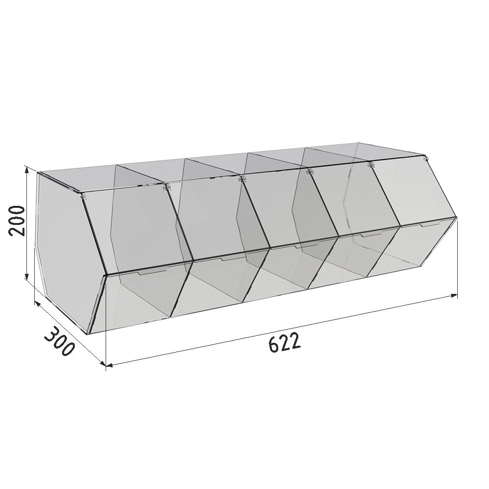 Dispenser for marmalade, snacks, nuts 5 cells