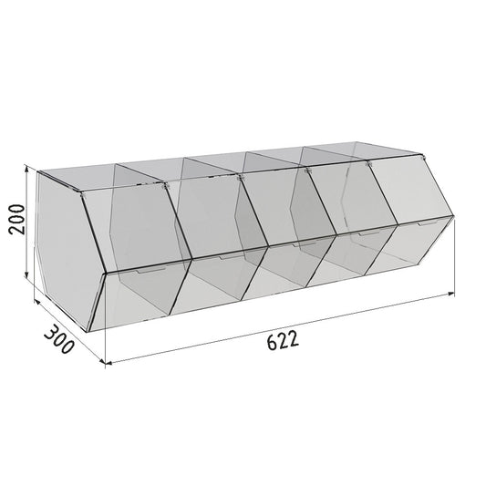 Dispenser for marmalade, snacks, nuts 5 cells