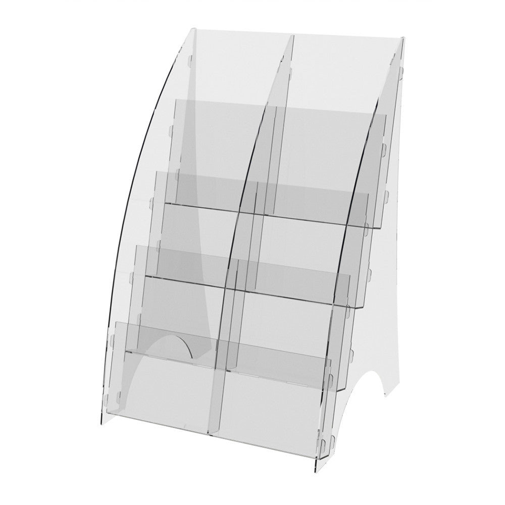 Booklet holder, flyer display 213x209x340 mm, Acrylic Stand, Acrylic Display, Advertising Stand, Exhibition Equipment, Information Stand, Acrylic Brochure Holder