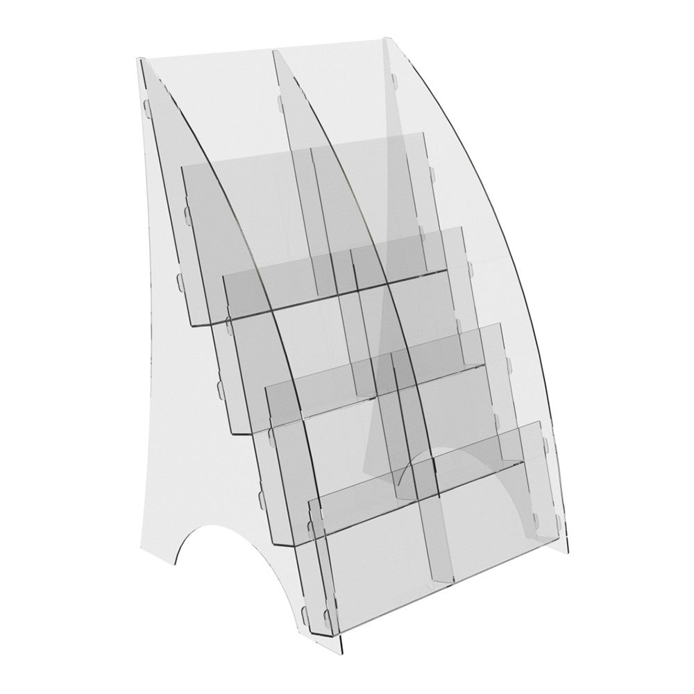Booklet holder, flyer display 213x209x340 mm, Acrylic Stand, Acrylic Display, Advertising Stand, Exhibition Equipment, Information Stand, Acrylic Brochure Holder