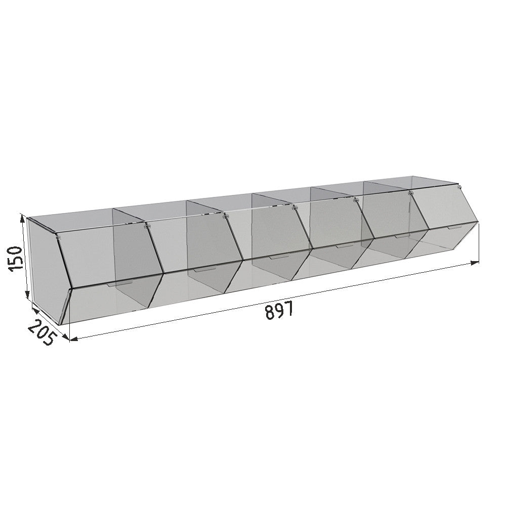 Dispenser for marmalade, snacks, nuts 6 cells