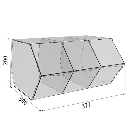 Dispenser for marmalade, snacks, nuts 3 cells