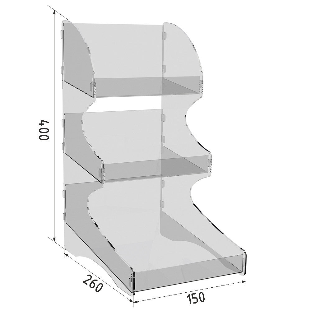 Acrylic display, Acrylic Stand for candy bars, Acrylic Showcace 150x400x260mm, Acrylic Display Case, Acrylic organizer