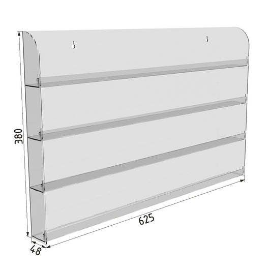 varnish display stand 620x45x380 mm 4 tiers