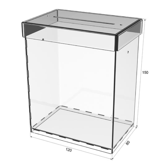 Caja para recoger dinero, cuestionarios, volumen 1,5 litros.