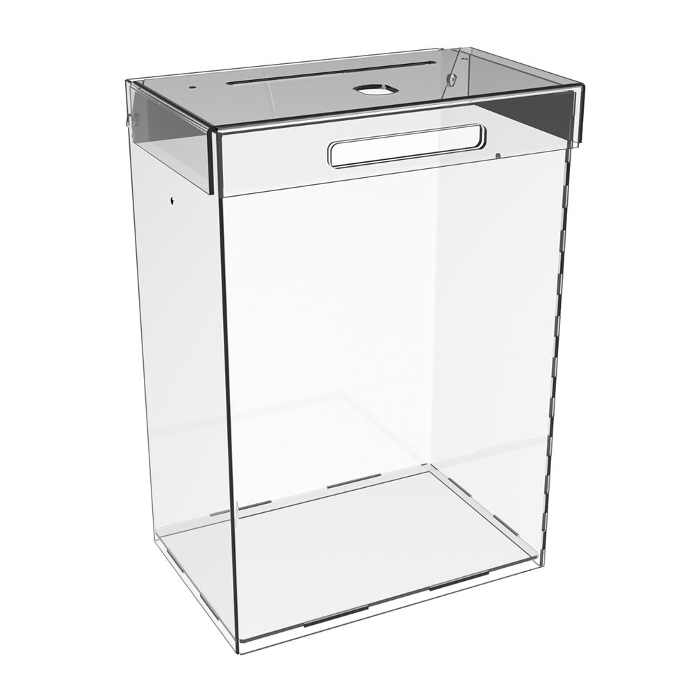 box for collecting money 160x230x110 mm. Volume 4 liters.