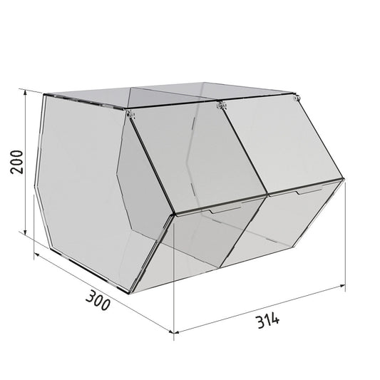 Dispenser for marmalade, snacks, nuts 2 cells