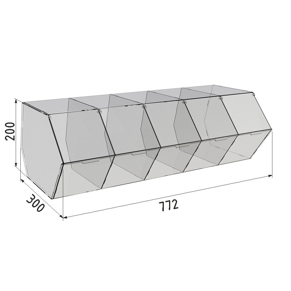 Dispenser for marmalade, snacks, nuts 5 cells